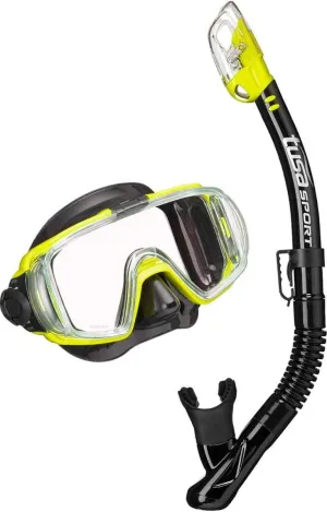 TUSA SPORT Dive Mask and Snorkel Set ADULT Black Series (UC3125)